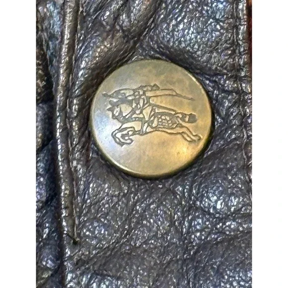 Vtg Burberrys Lamb Nappa Leather Field Jacket EU 56 Removable Nova Check Liner - Picture 10 of 16